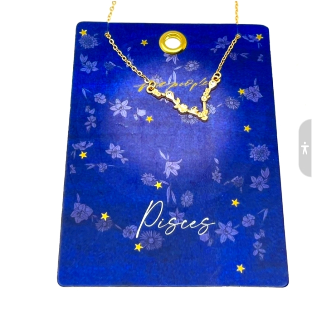 New Free People Zodiac Constellation Necklace Pisces